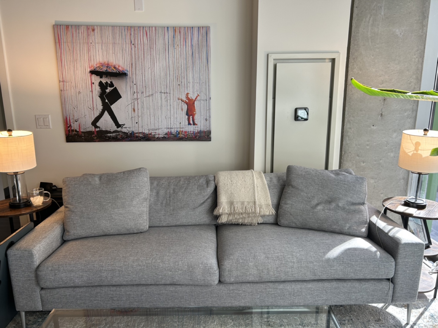 Gray Fabric Sofa - photo 2