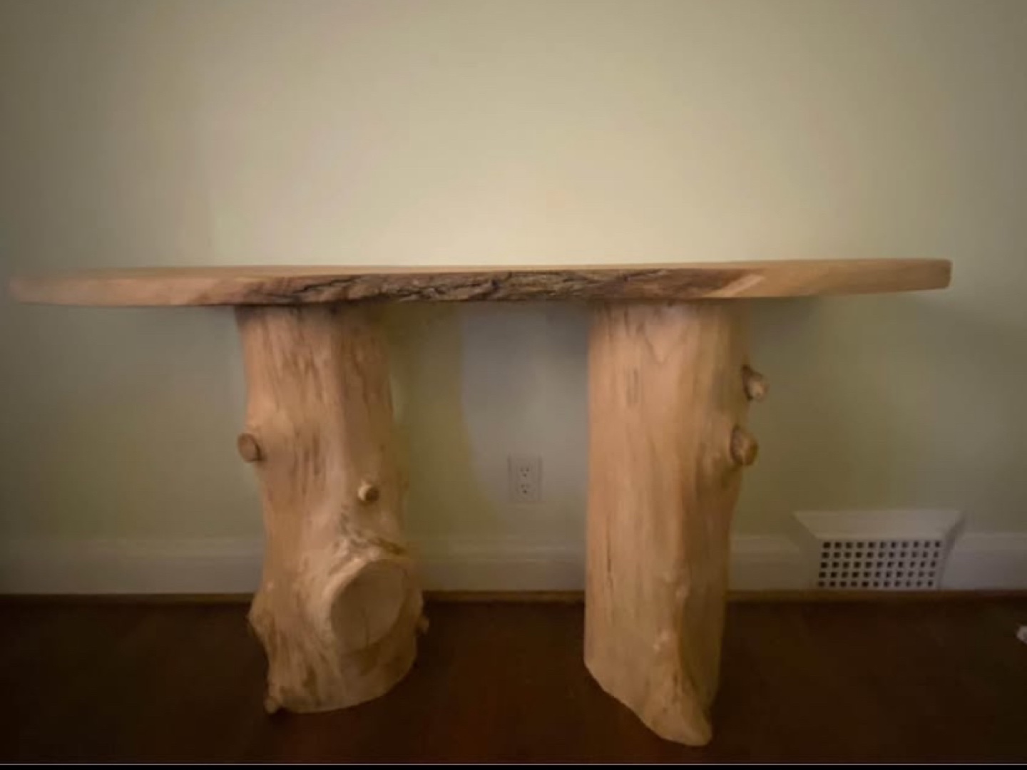 Rustic Live Edge Console Table