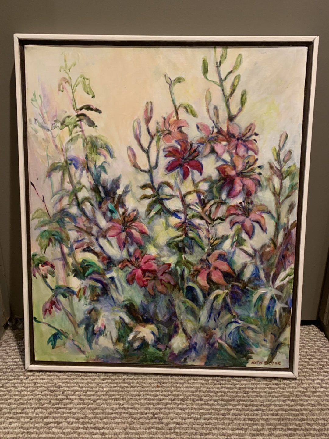 Original Artwork Ruth Foster- Lilies Painting