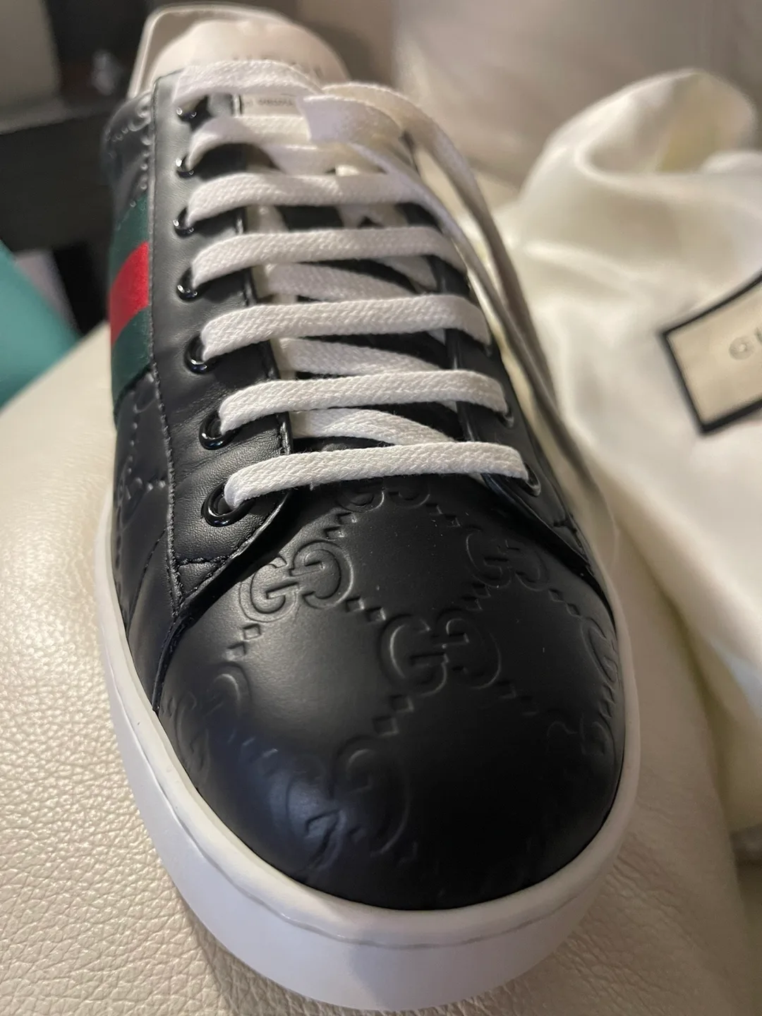 Gucci Ace Embroidered Sneakers Leather image indicator(3)