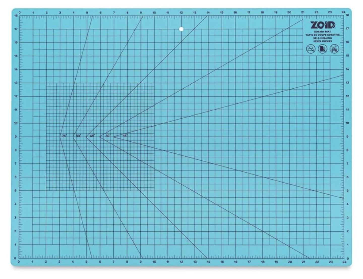 Zoid 18" x 24" Two-Tone Reversible Rotary Cutting Mat - photo 3