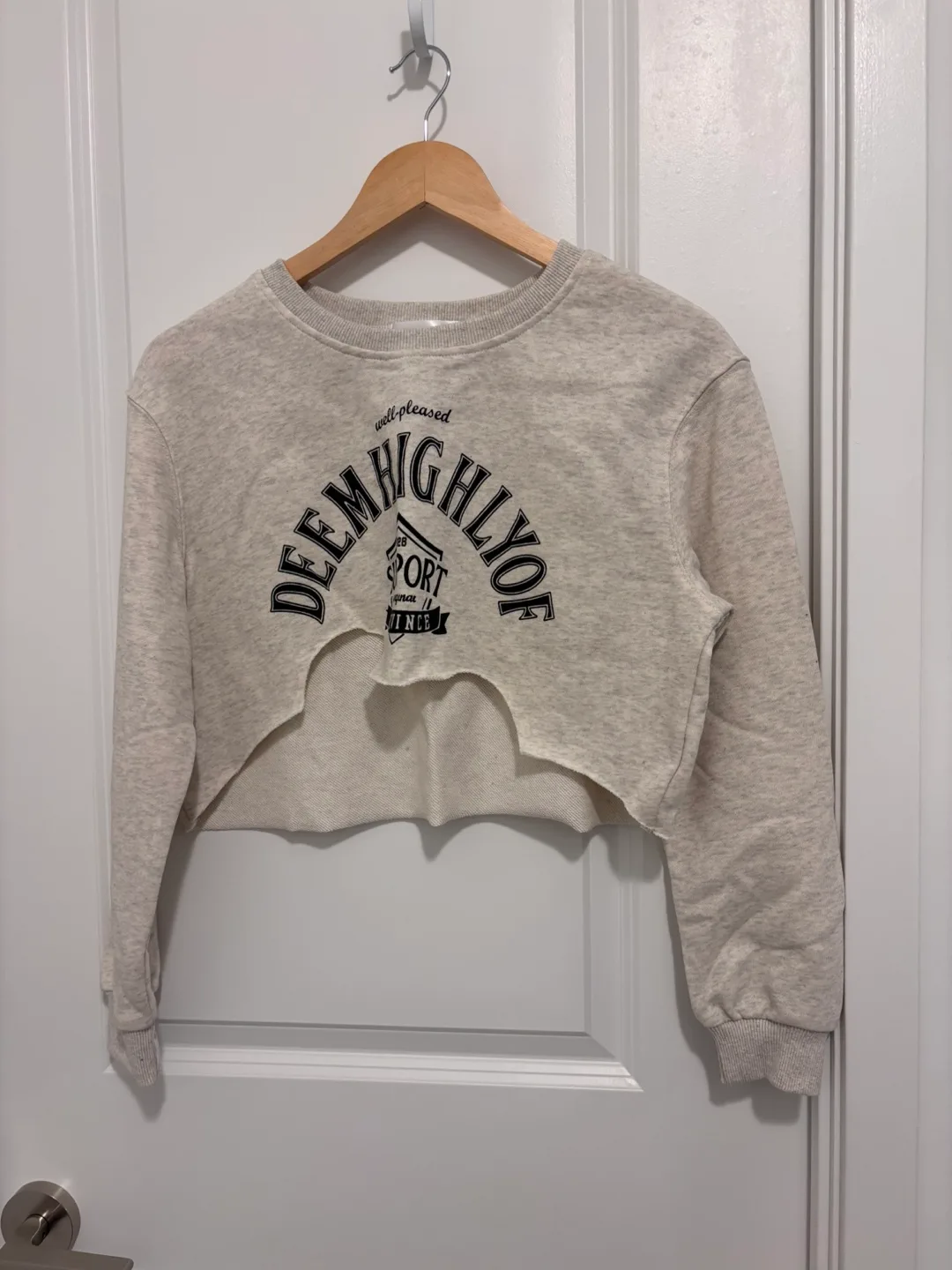 crop crewneck sweat shirt thumbnail