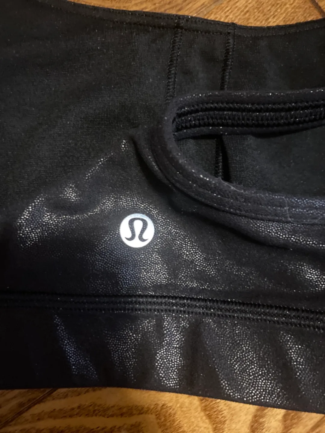 Lululemon Black Sparkle Low Impact Sports Bra image indicator(3)