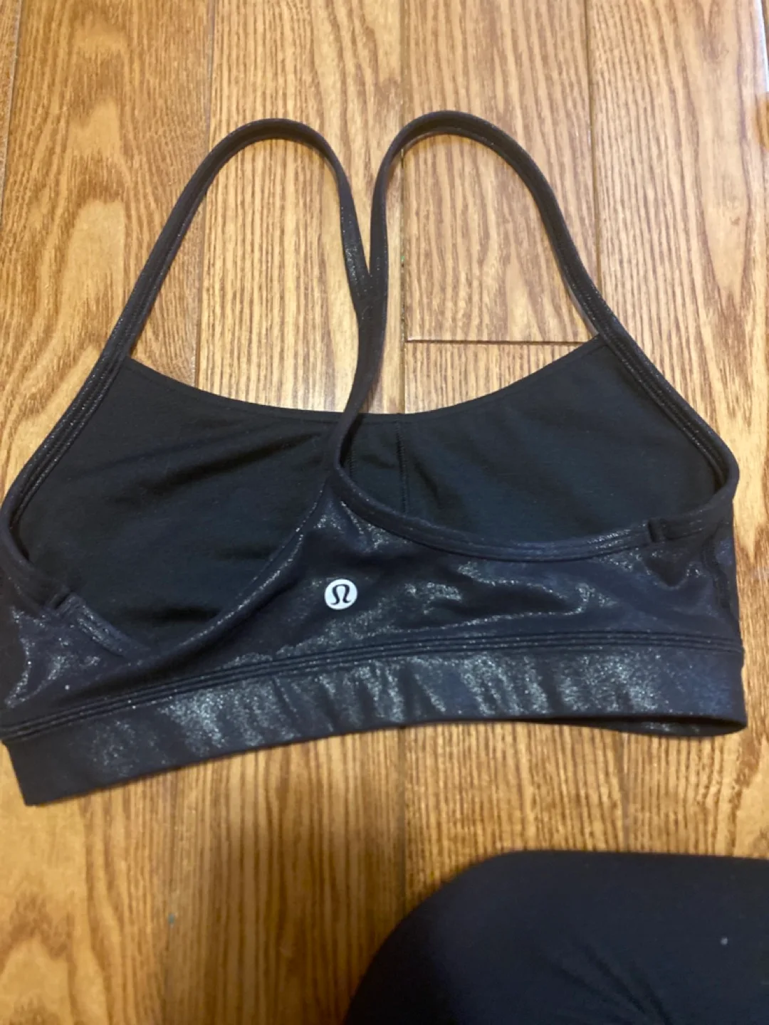 Lululemon Black Sparkle Low Impact Sports Bra image indicator(2)