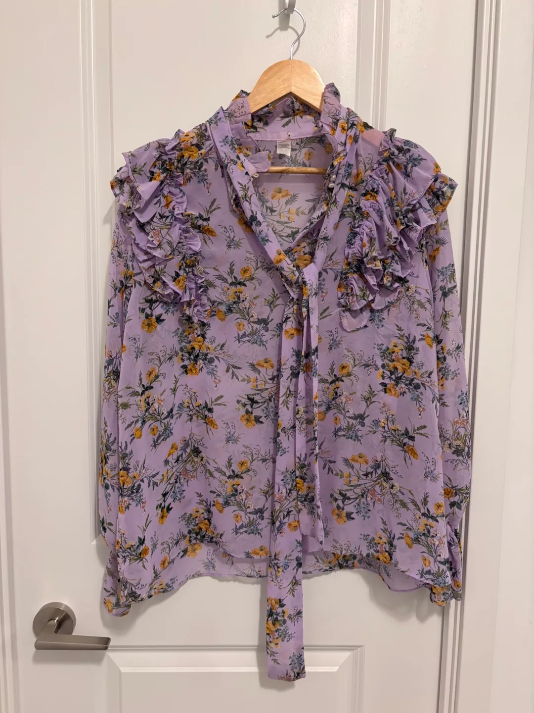 Lavender Floral Blouse thumbnail