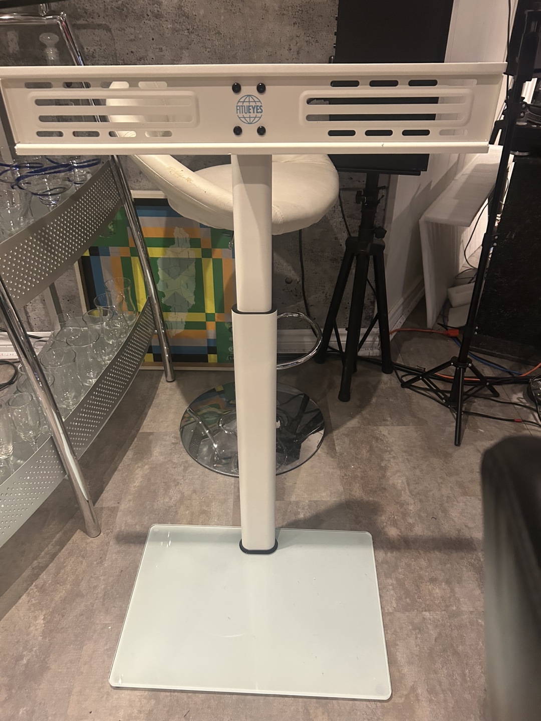 FITUEYES TV Stand with Adjustable Height