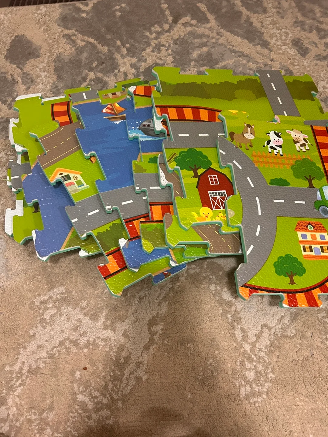 #freecycle Kids Foam Play Mat Puzzle -  Farm and City Theme image indicator(2)