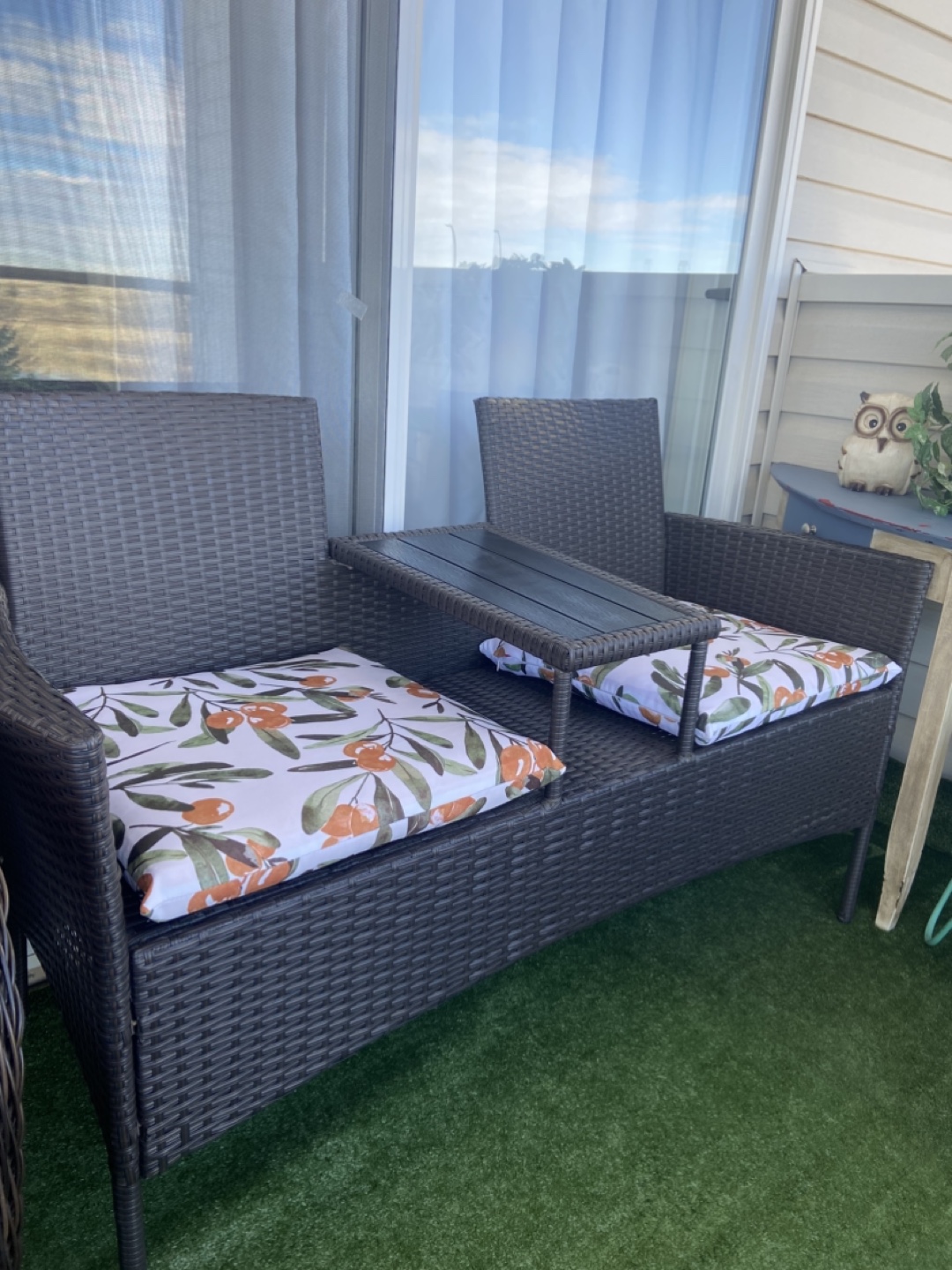 Outdoor Wicker Patio Conversation Set