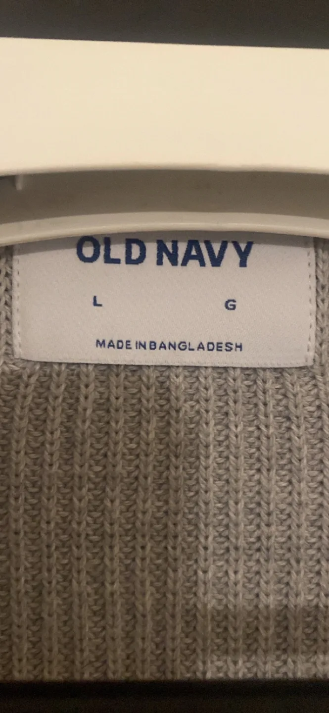 Old Navy Grey Ribbed Cardigan - Size Large image indicator(2)