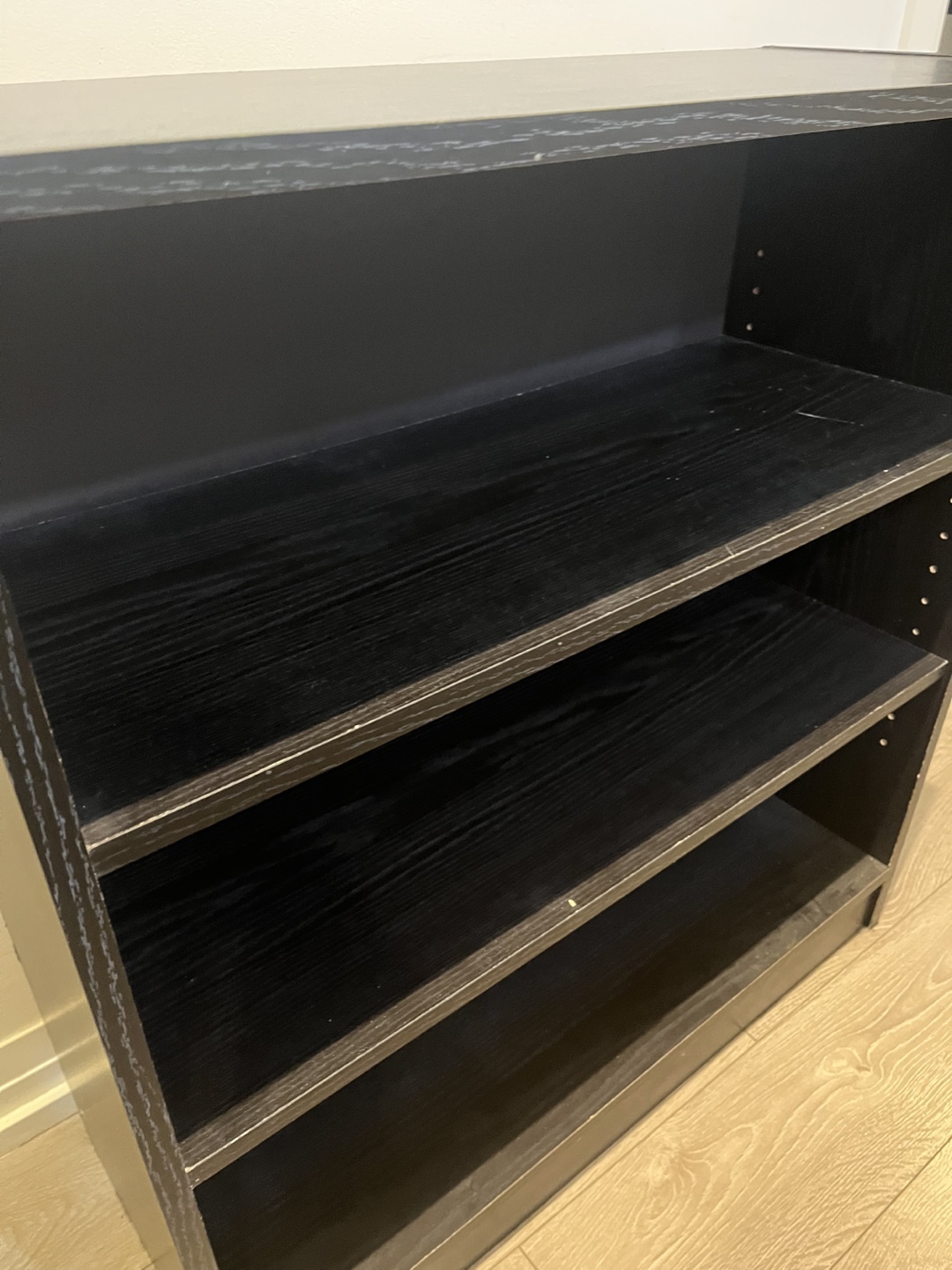 Black 3-shelf bookcase