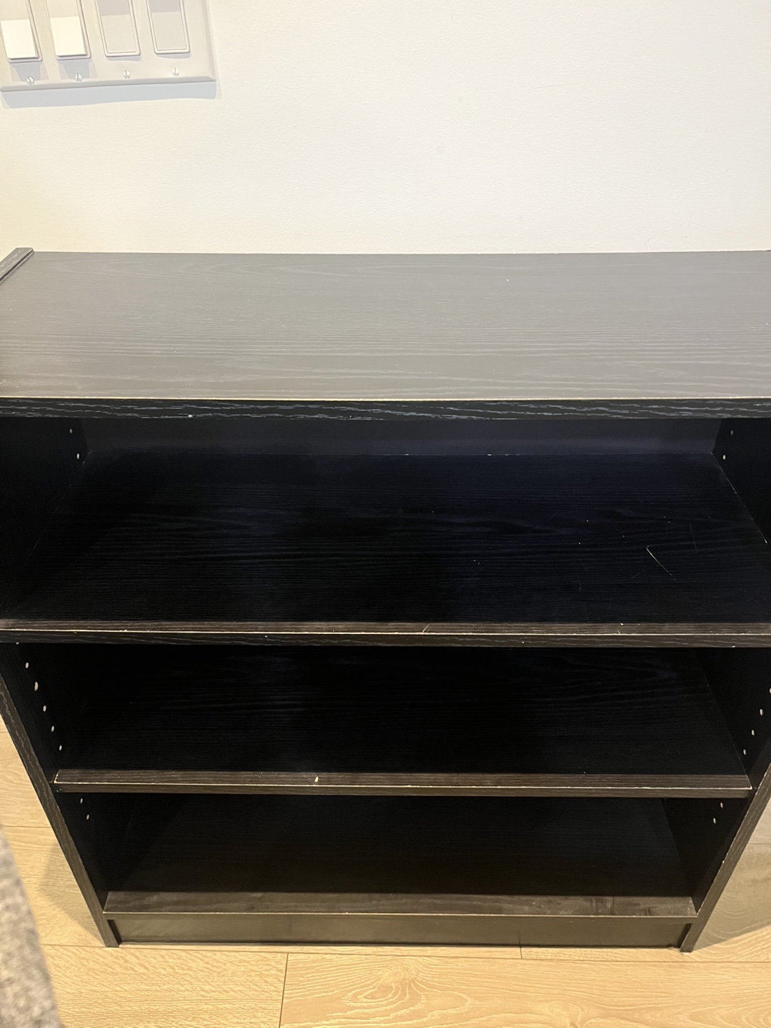 Black 3-shelf bookcase - photo 3