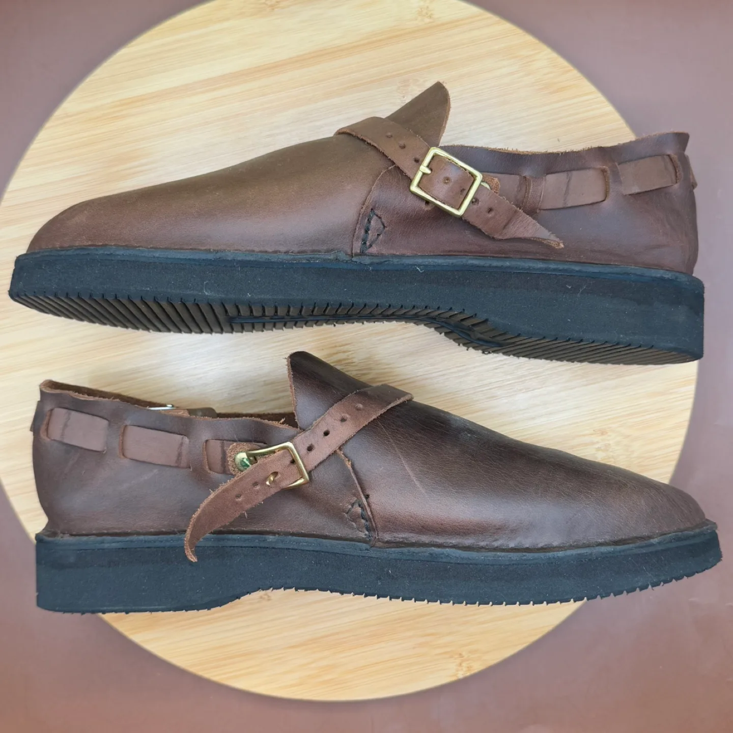 Aurora Shoe Co. Middle English men’s BROWN 9.5 D image indicator(9)