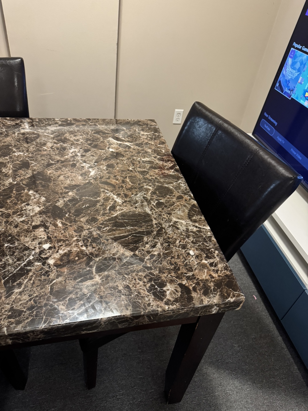 Dining Table Set - 4 Chairs, Marble Top - photo 5