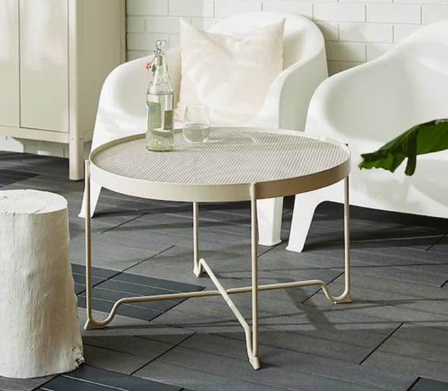 IKEA Side Table - outdoor / indoor - cream - photo 2