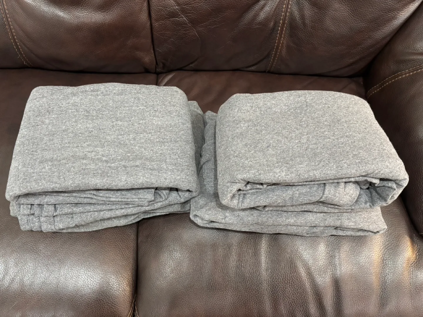 Two sets of dark grey twin size cotton sheets! thumbnail