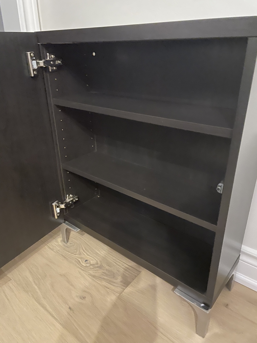 IKEA Dark Brown Cabinet with Shelves - photo 3