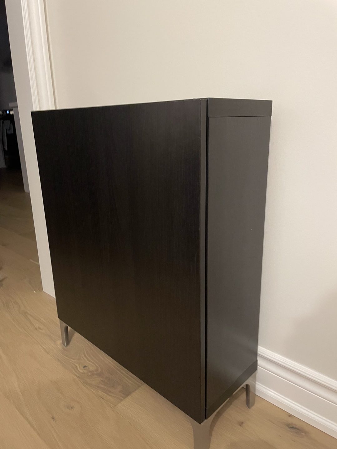 IKEA Dark Brown Cabinet with Shelves - photo 2