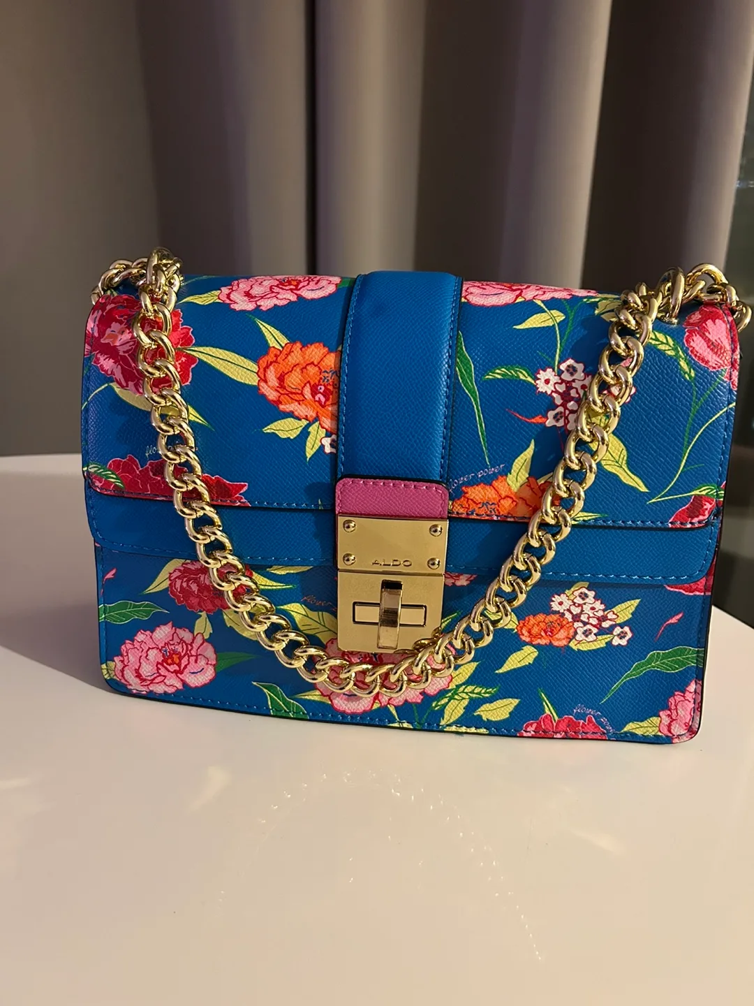 ALDO Floral Blue Bag (Never Used) image indicator(2)