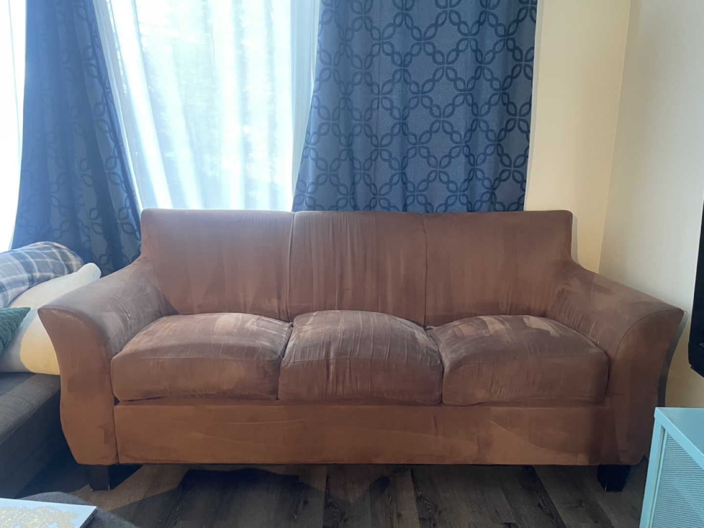 Brown Suede Couch