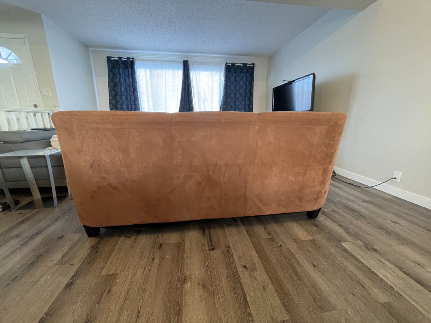 Brown Suede Couch - photo 5