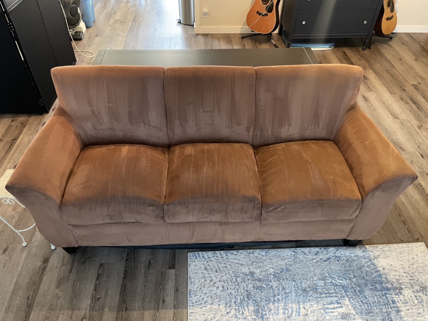 Brown Suede Couch - photo 3