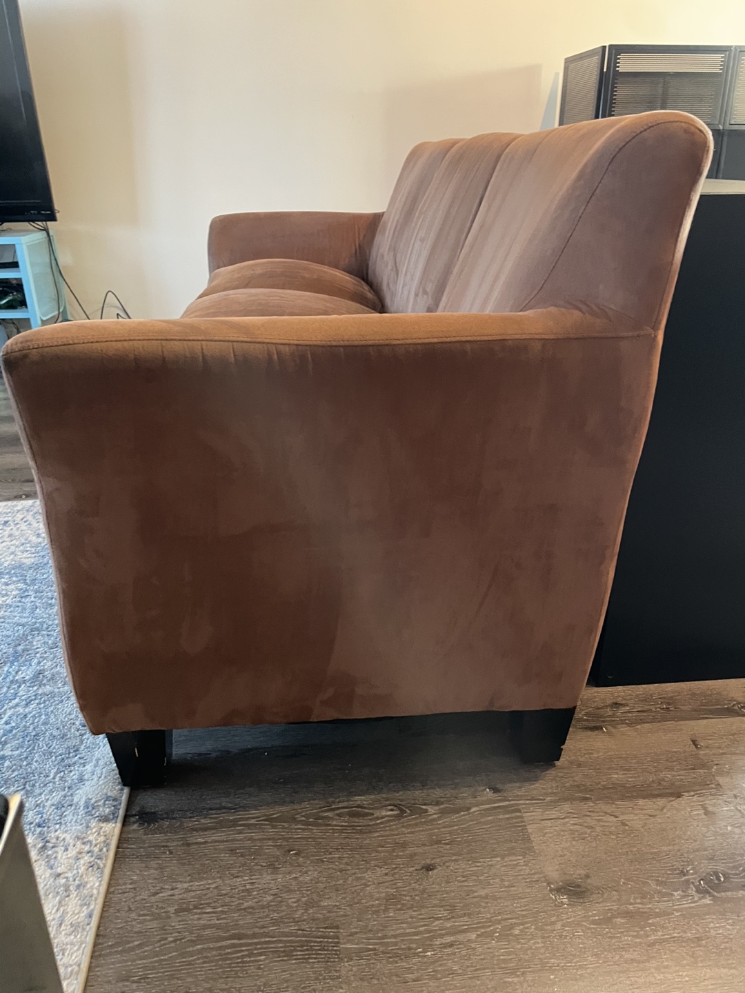 Brown Suede Couch - photo 4
