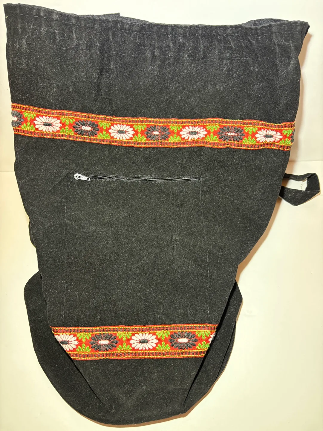 *Like new* Black Drawstring Flower Pattern Backpack image indicator(3)