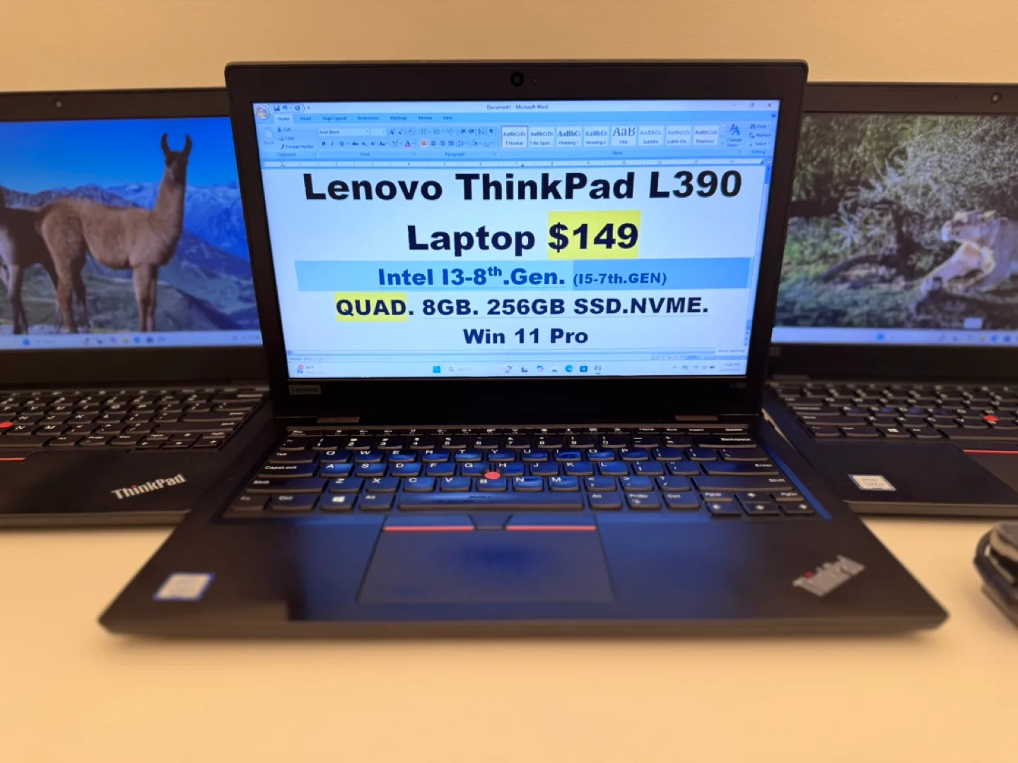 Lenovo ThinkPad L390 Laptop - 8GB RAM, 256GB SSD, Windows 11 Pro image indicator(2)