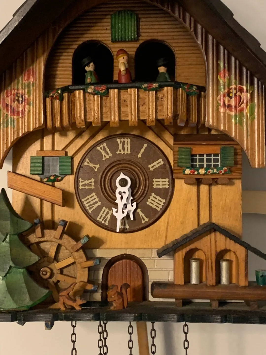 Vintage Cuckoo Clock - Edelweiss - Swiss Musical Movement image indicator(4)