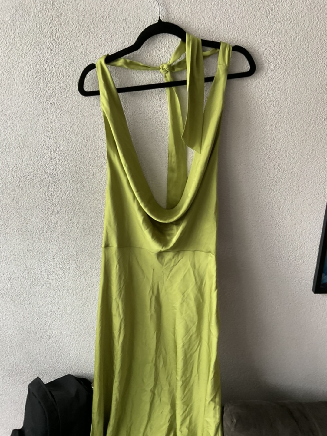 Green Halter Neck Midi Slip Dress size 8