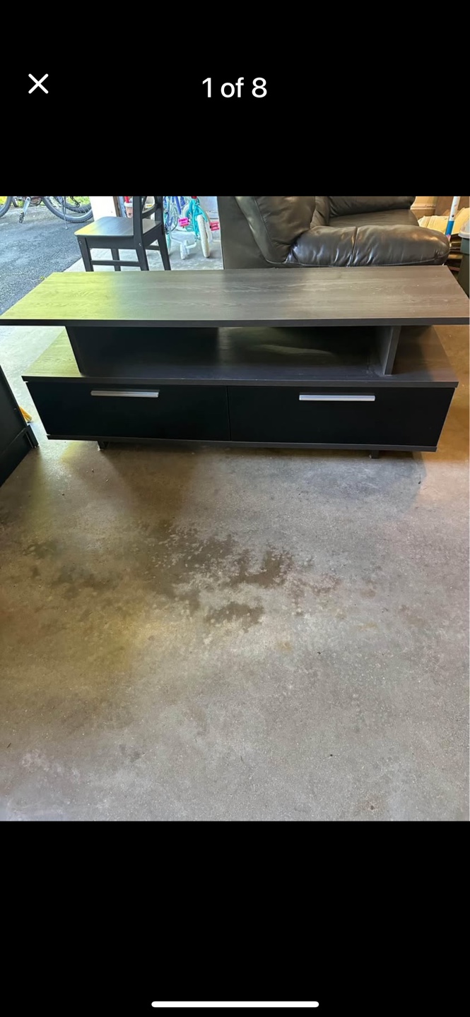 Modern TV Stand with Two Drawers