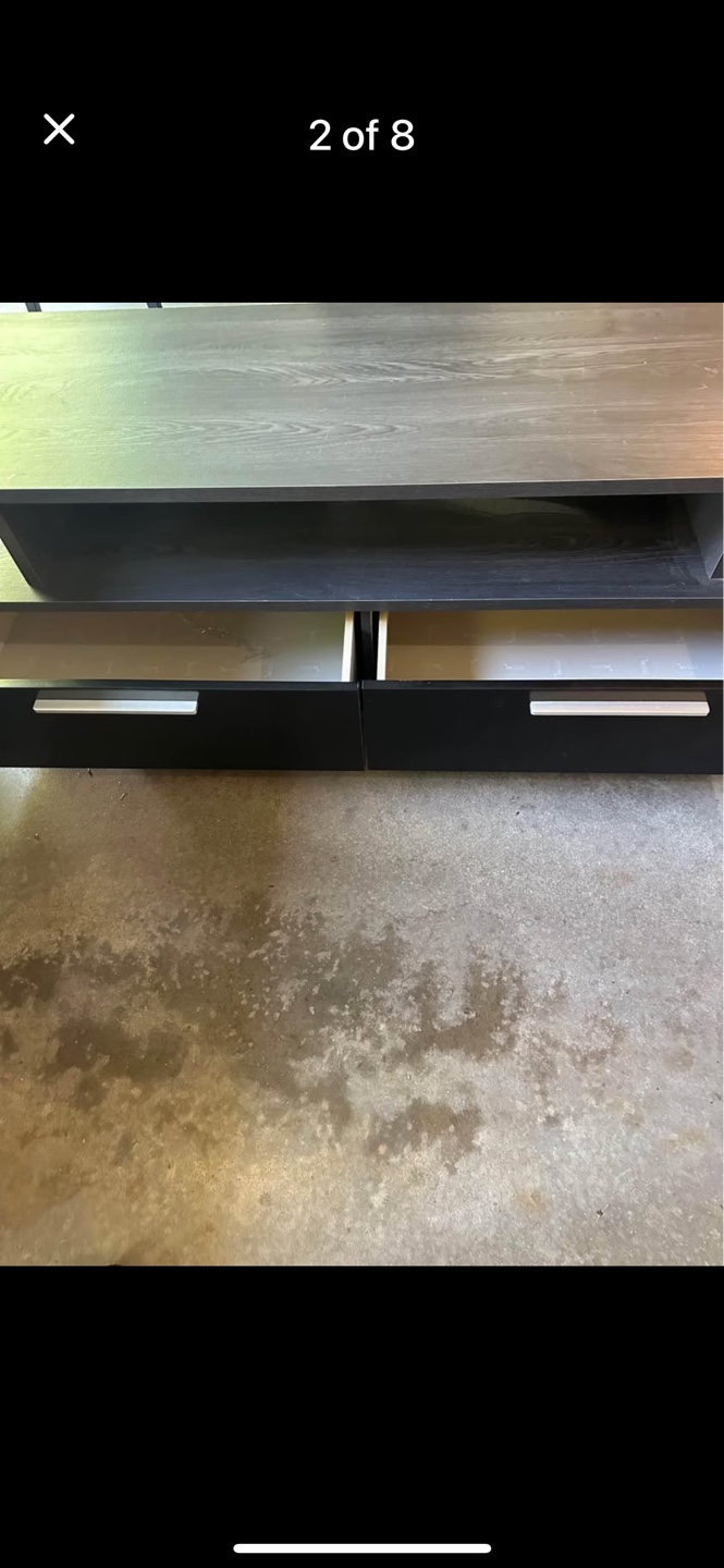 Modern TV Stand with Two Drawers - photo 2