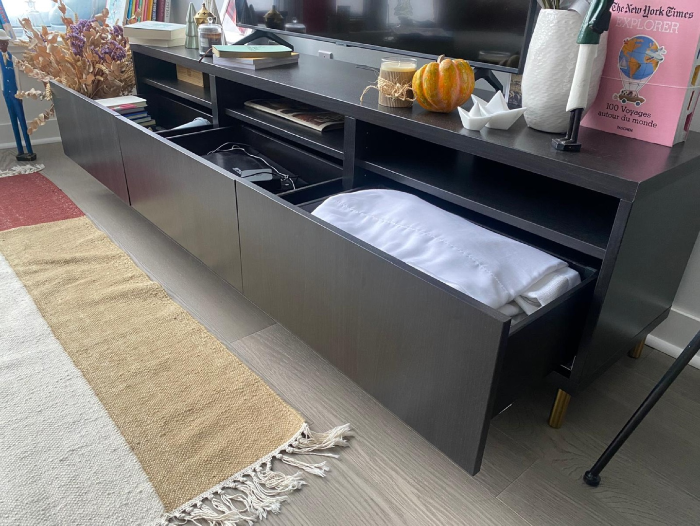 TV bench 3 Drawers - black - great design - photo 3