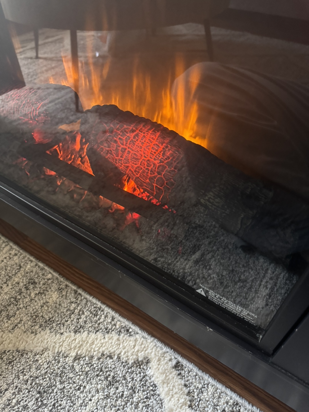 Black Electric Fireplace TV Stand - photo 4