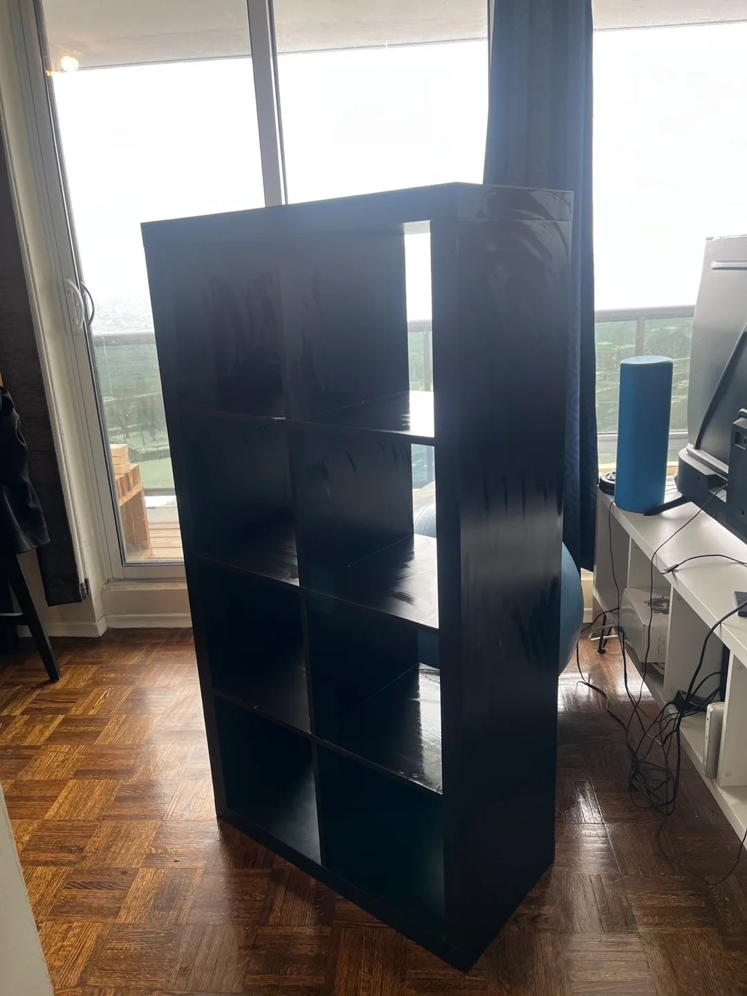 IKEA Kallax 4x4 Black-Brown Shelving Unit image indicator(3)