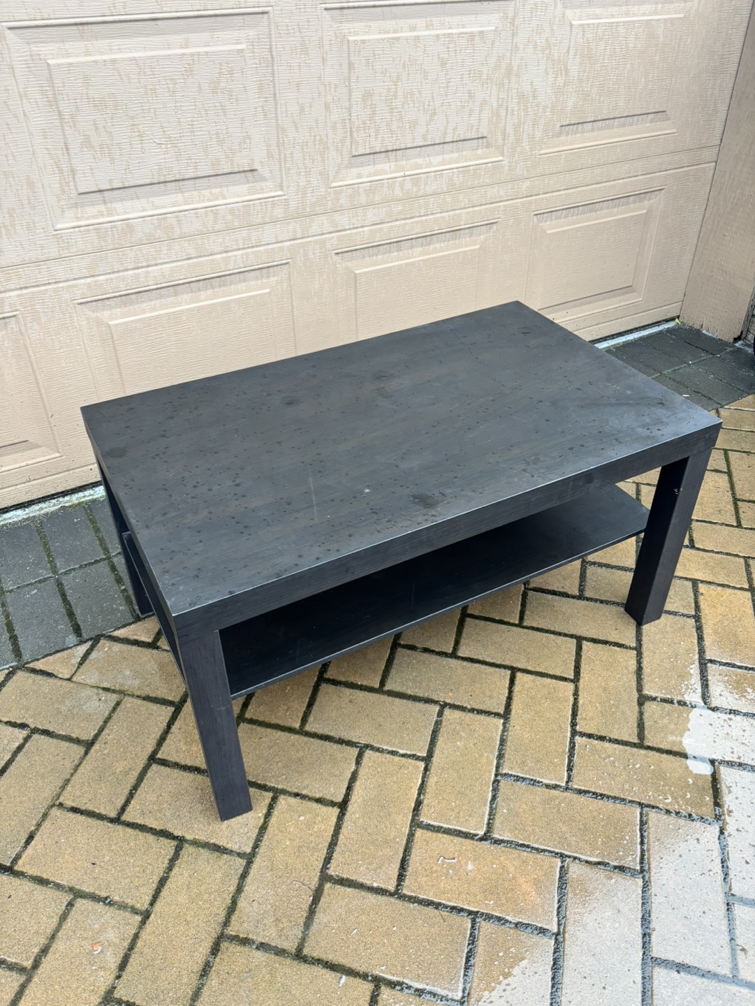 Black Coffee Table with Shelf
