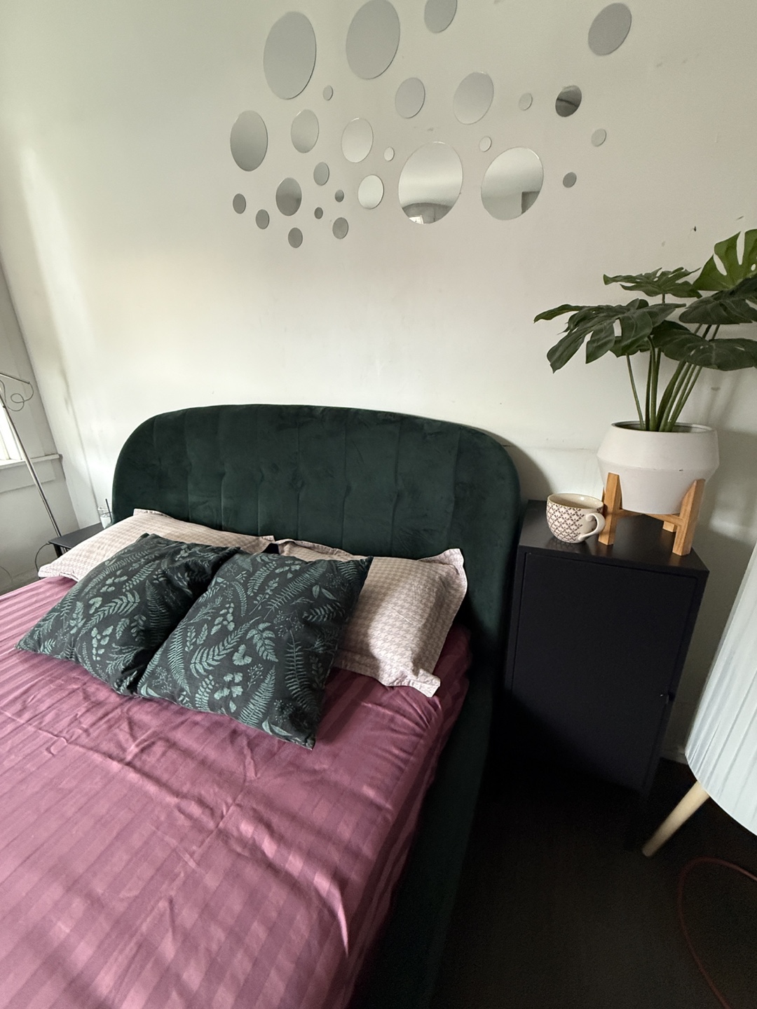 Green Velvet Queen Bed Frame - photo 2