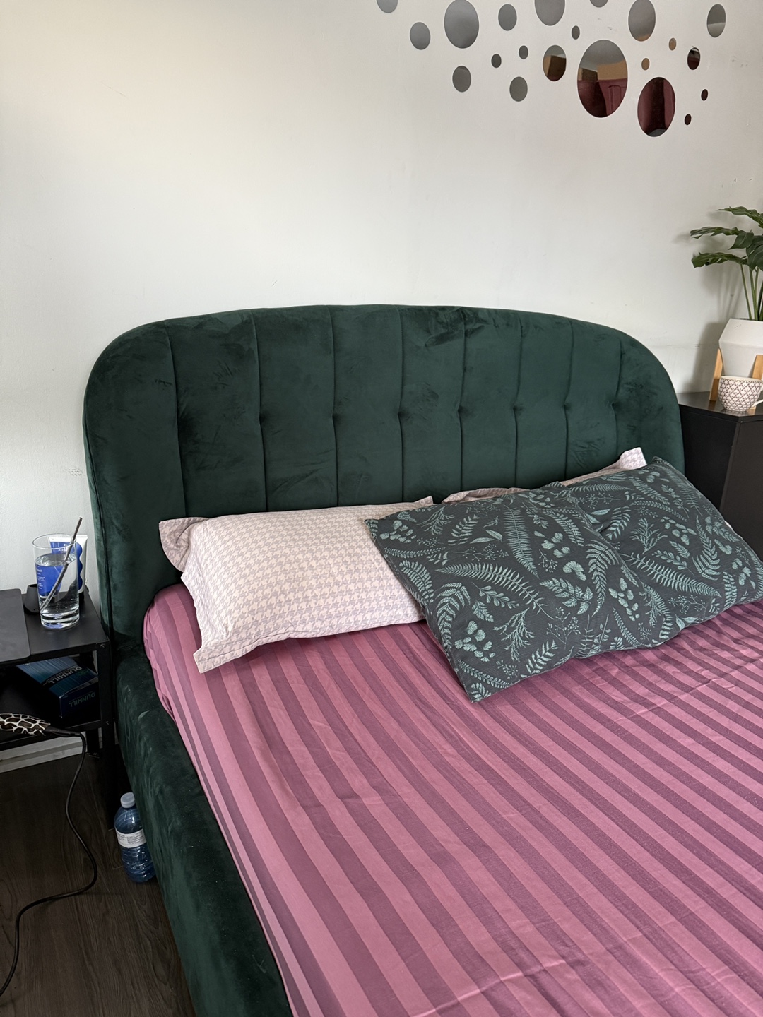 Green Velvet Queen Bed Frame