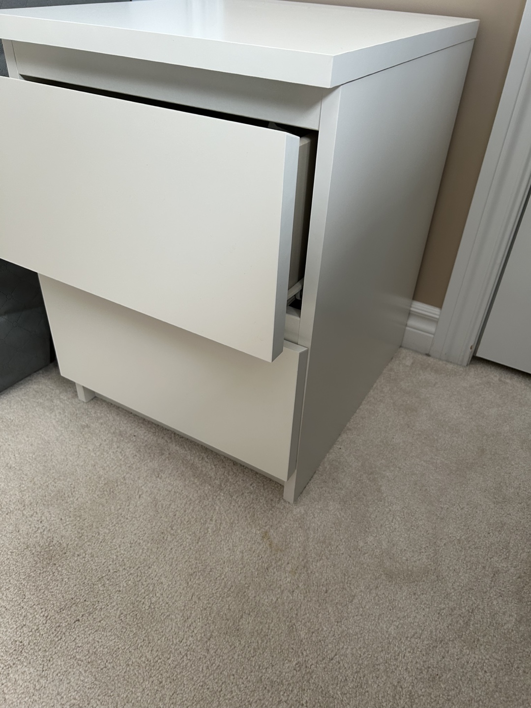 IKEA MALM Two-Drawer Nightstand - White - photo 2