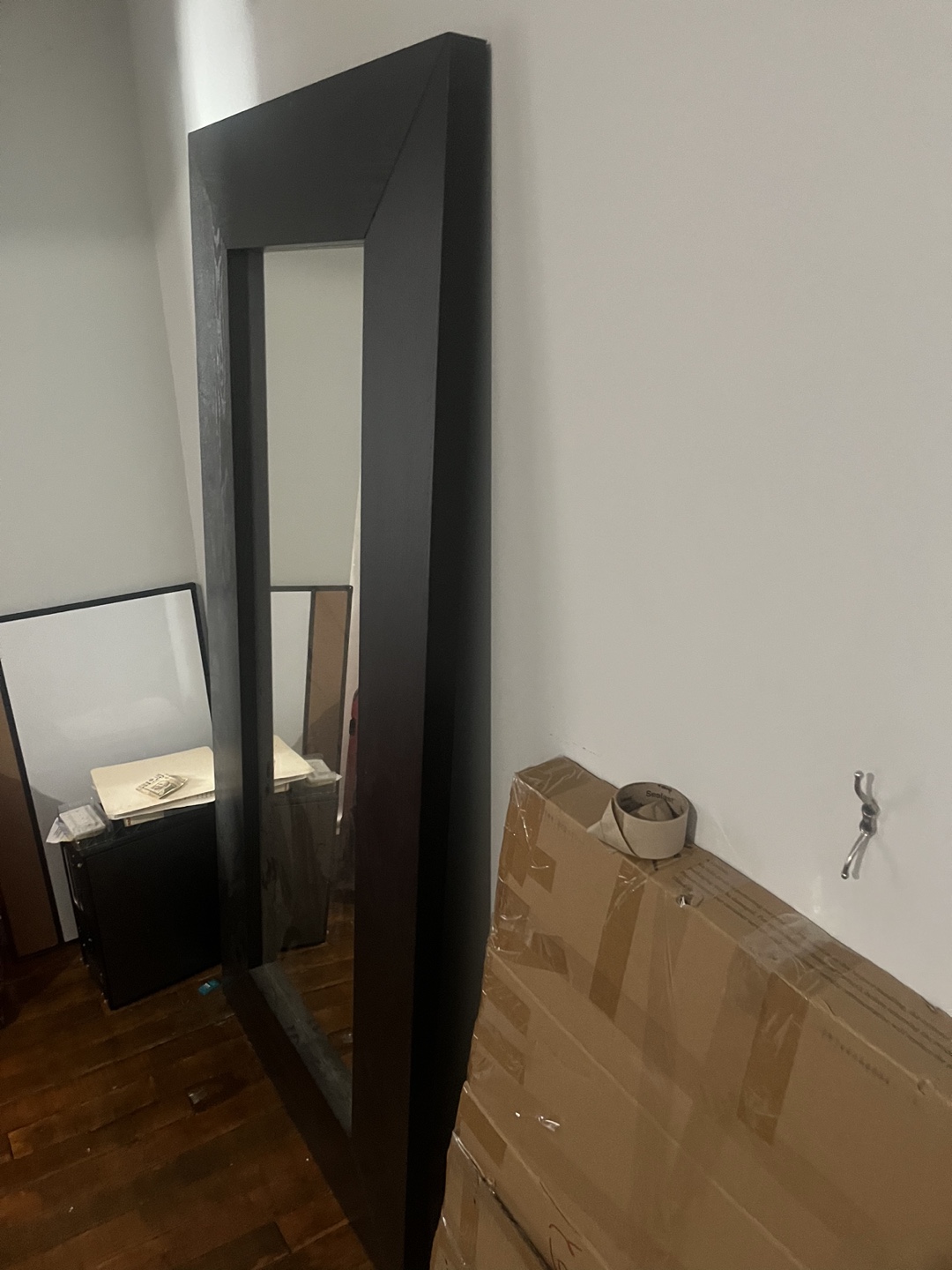 Full Length Black Framed Mirror - photo 2