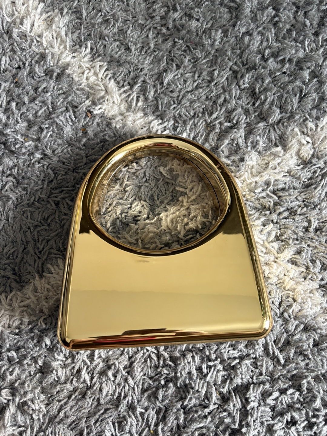 Gold Metal Top Handle Clutch Bag - photo 3