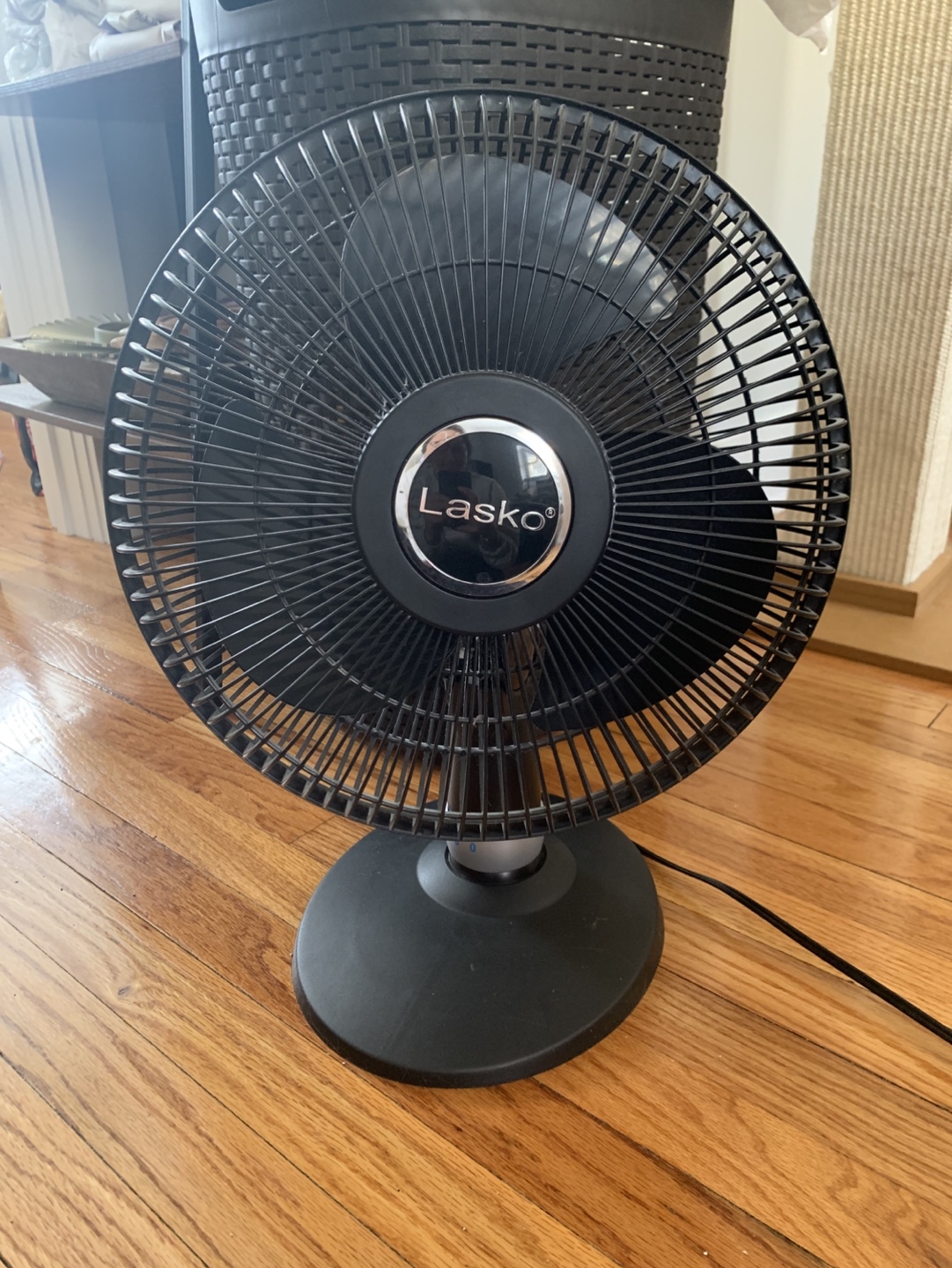 3-Speed Black Table Fan with Tilt-Fan Head (Oscillating)