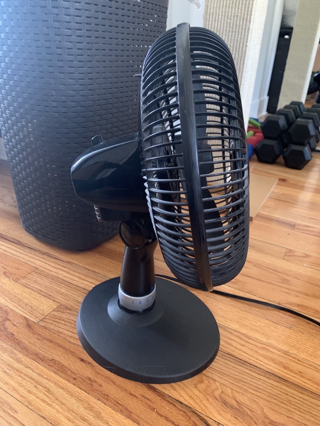 3-Speed Black Table Fan with Tilt-Fan Head (Oscillating) - photo 2