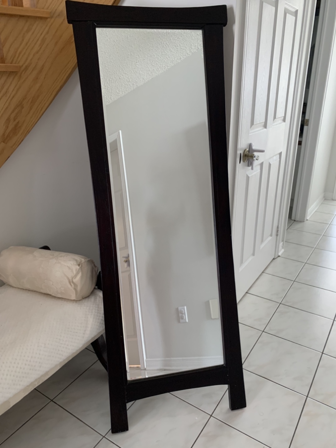 Full-Length Lean against wall Mirror - Dark Brown Frame