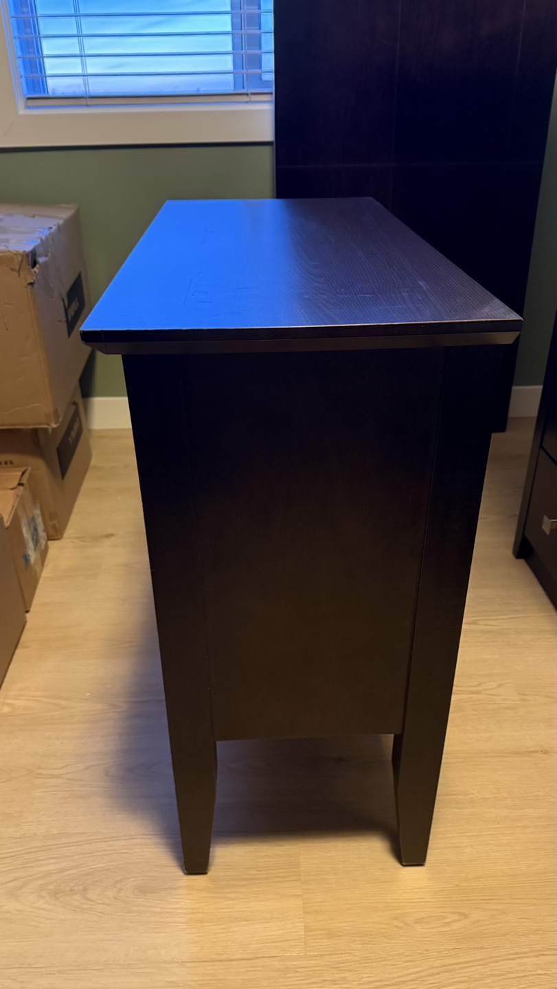 Dark Brown TV console with Two Drawers - photo 4