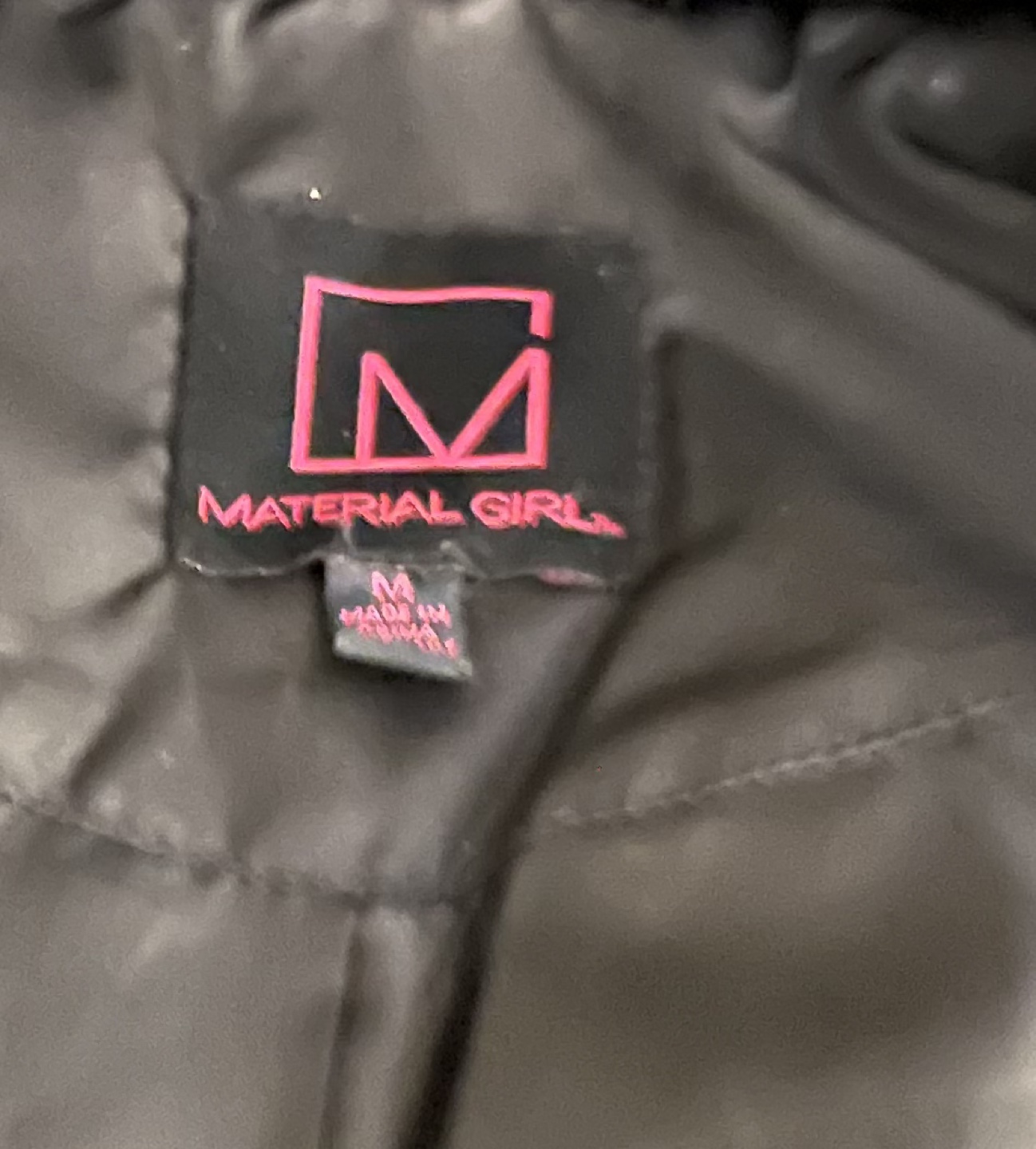 Material Girl Black Jacket with Fur Hood - Size Medium - photo 3