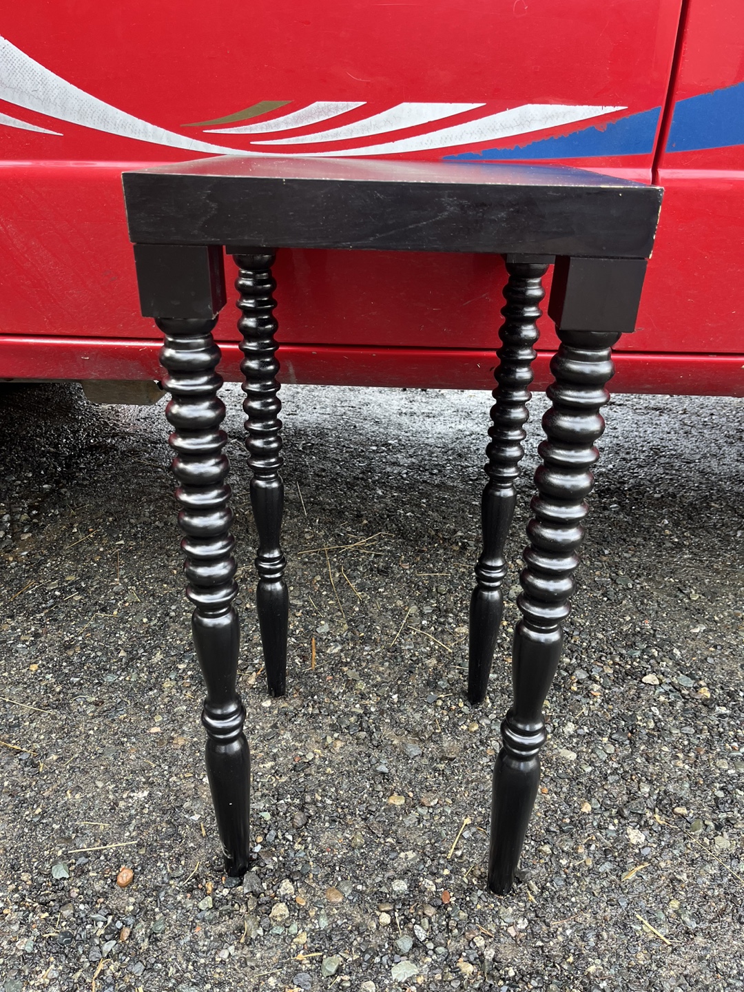 Unique Black Accent Table