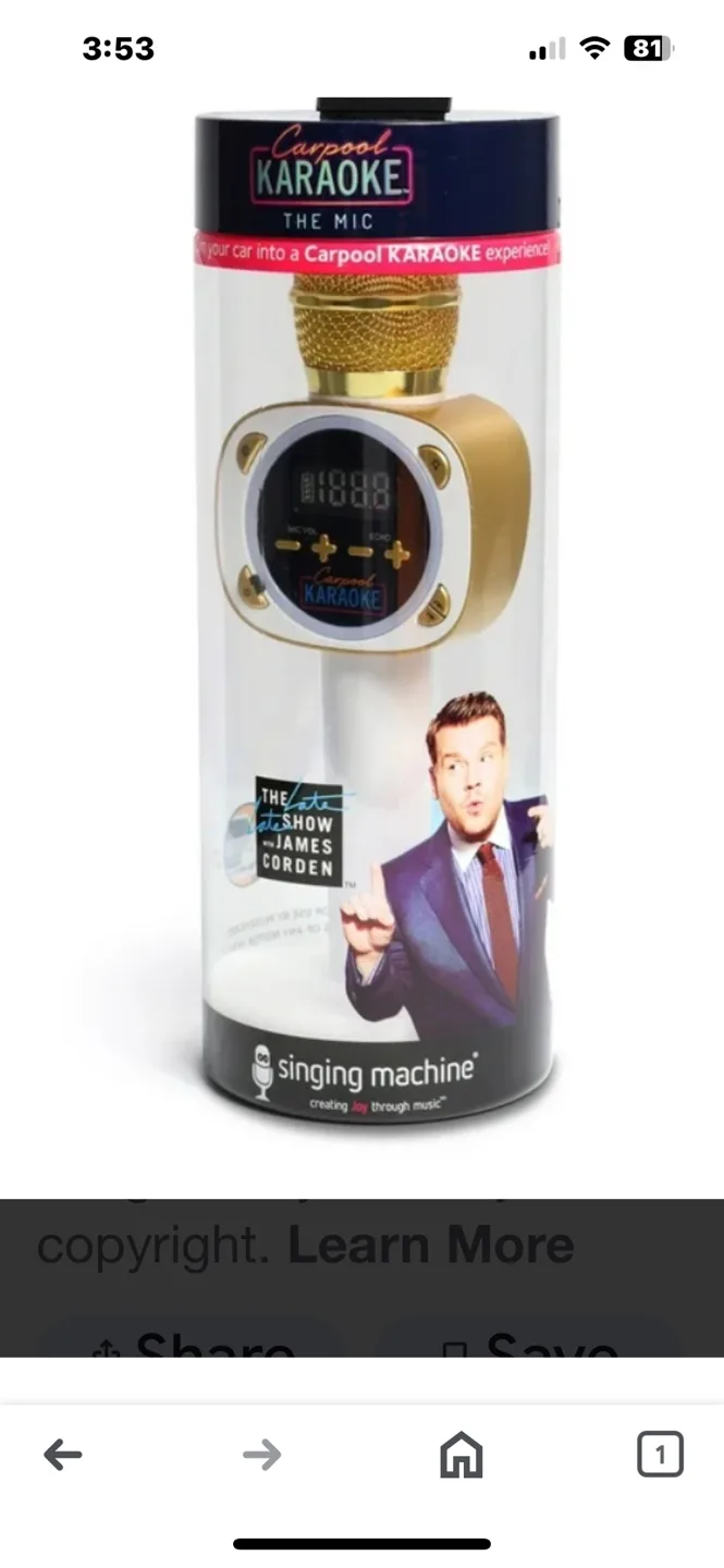 Singing Machine Carpool Karaoke Wireless Microphone image indicator(6)