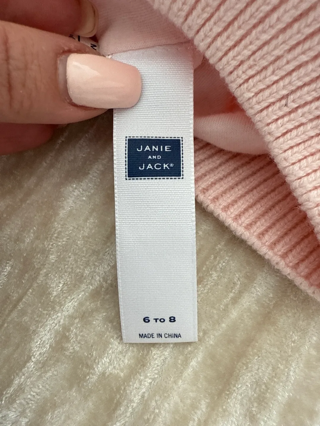 Janie and Jack Pink Knit Beanie with Pom Pom - Size 6-8 image indicator(2)