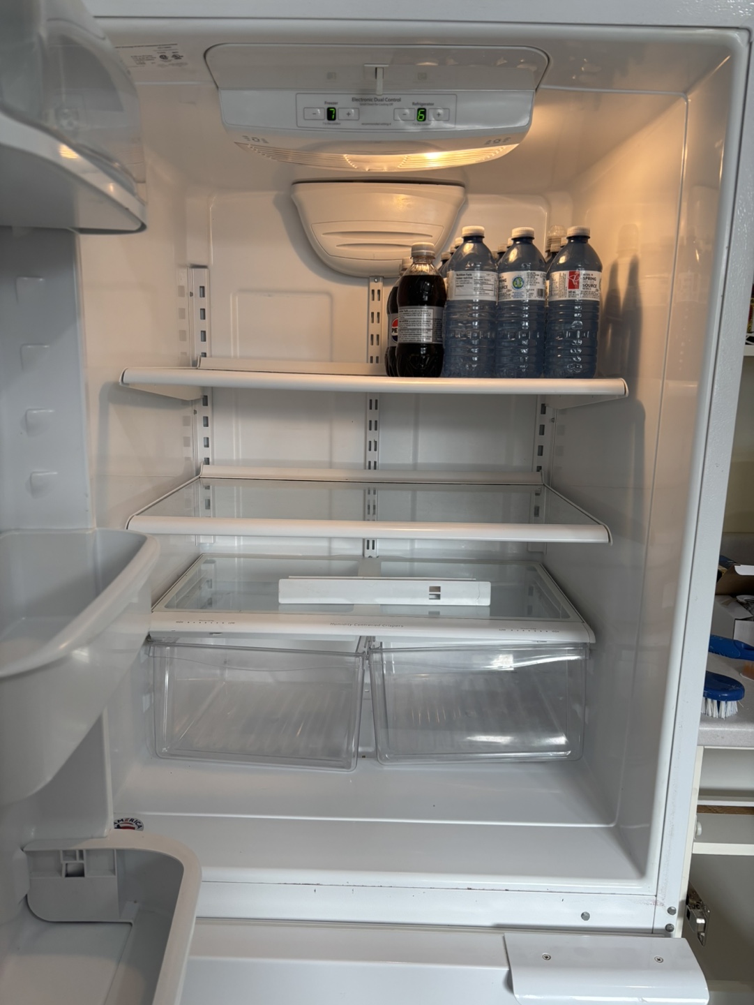 White Bottom-Freezer Refrigerator - photo 2